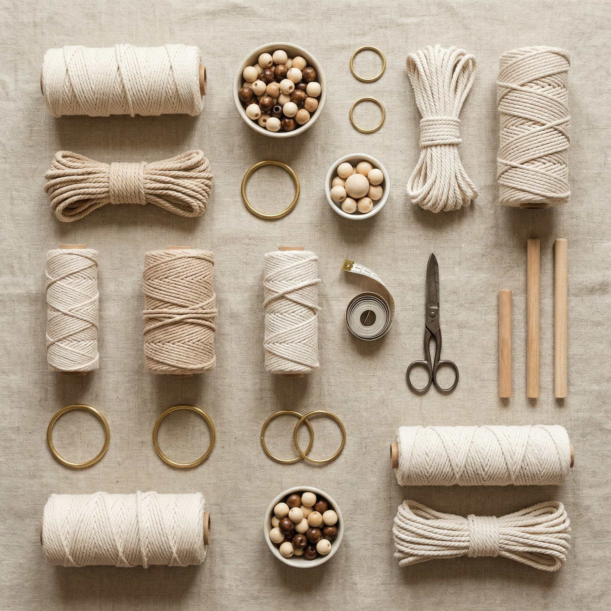 Matériel de macramé